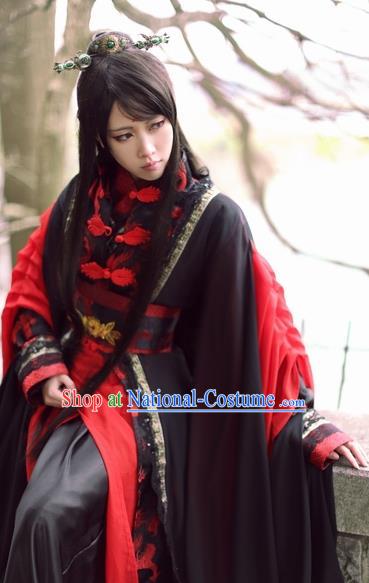 Chinese Ancient Palace Lady Hanfu Han Dynasty Imperial Concubine Queen Embroidered Historical Costumes for Women