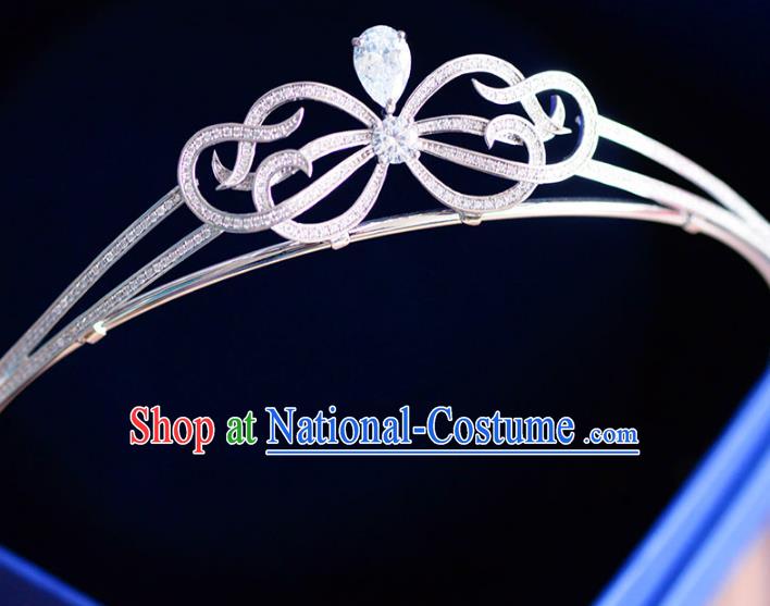 Top Grade Handmade Baroque Hair Accessories Bride Diamante Zircon Royal Crown Headwear for Women