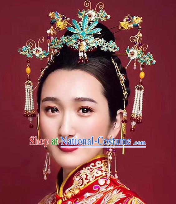 Chinese Ancient Hair Jewelry Accessories Hairpins Headwear Headdress Royal Crown for Women