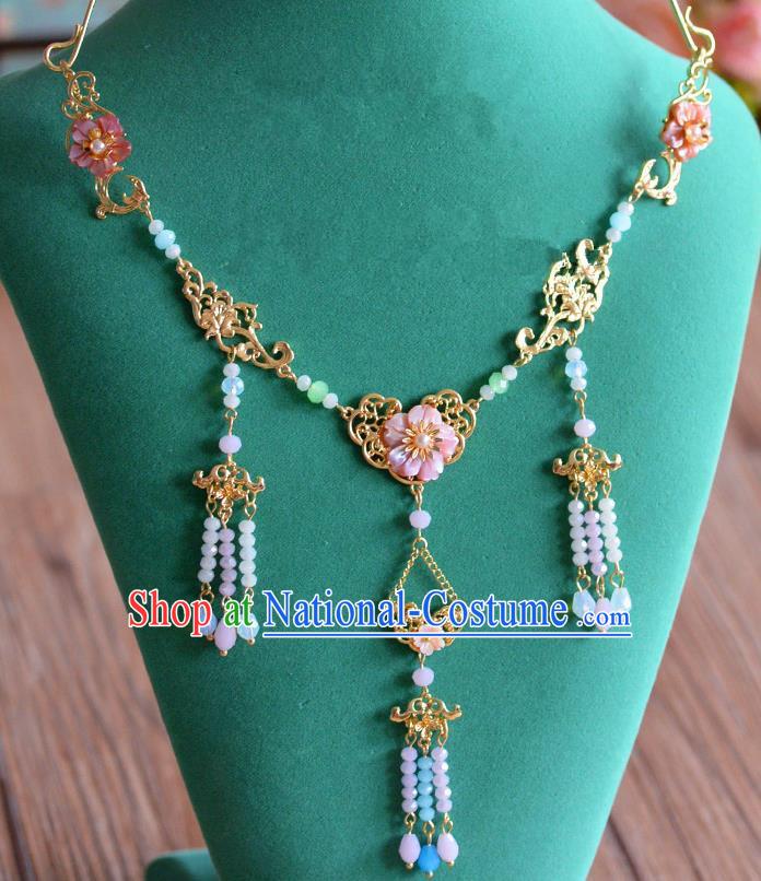 Top Grade Chinese Handmade Jewelry Accessories Ancient Hanfu Beads Tassel Necklace for Women