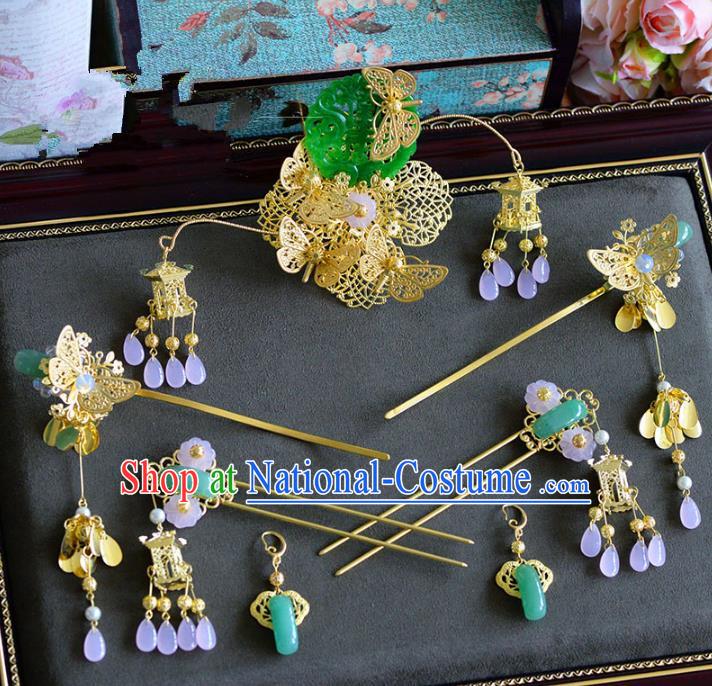 Chinese Ancient Hair Jewelry Accessories Hairpins Headwear Headdress Royal Crown for Women