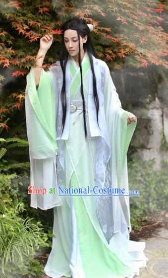 Chinese Ancient Nobility Childe Costume Jin Dynasty Swordsman Knight Clothing for Men