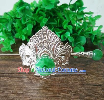 China Ancient Nobility Childe Handmade Hair Accessories Swordsman Jade Hairdo Crown Headwear for Men