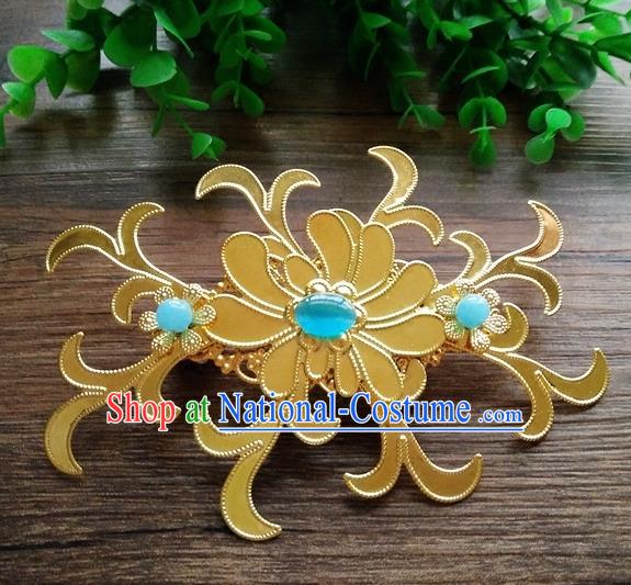 Ancient Chinese Handmade Golden Hair Stick Hair Accessories Classical Hairpins for Women