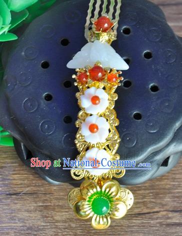 Ancient Chinese Handmade Jade Hair Comb Hair Accessories Classical Hairpins for Women