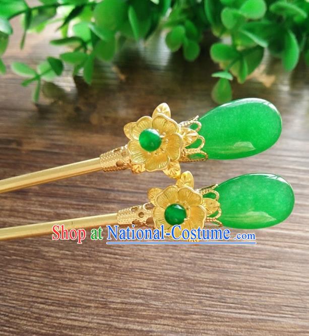 Chinese Ancient Handmade Hanfu Brass Hair Clip Hair Accessories Classical Hairpins for Women