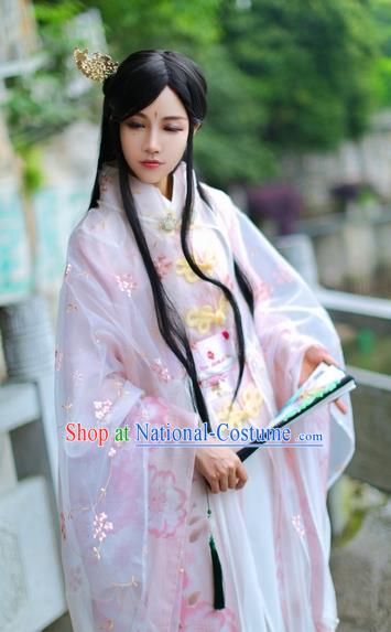 Ancient Chinese Cosplay Swordsman Prince Embroidered Costume Ming Dynasty Nobility Childe Clothing for Men