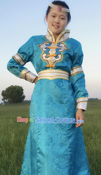 Traditional Chinese Mongol Nationality Dancing Costume Mongols Female Folk Dance Headwear Mongolian Minority Embroidery Costume