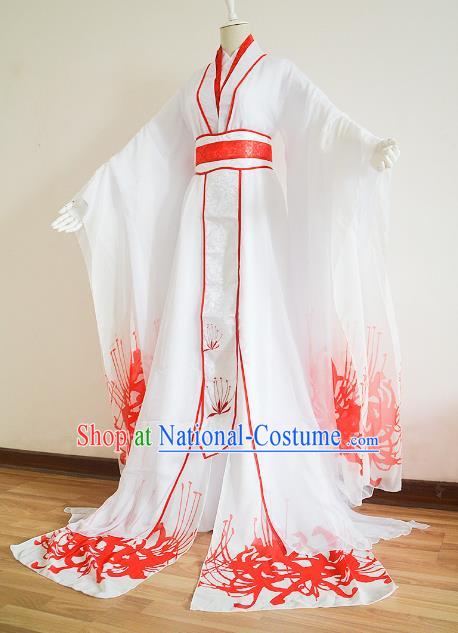 Chinese Ancient Swordsman Hanfu Han Dynasty Imperial Concubine Queen Embroidered Historical Costumes