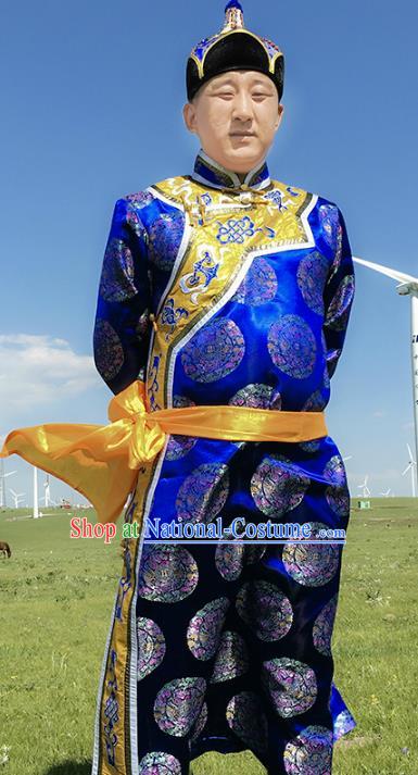 Traditional Chinese Mongol Nationality Dancing Costume Mongols Female Folk Dance Headwear Mongolian Minority Embroidery Costume