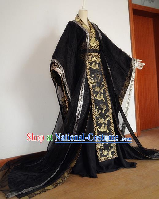 Chinese Ancient Swordsman Hanfu Han Dynasty Imperial Concubine Queen Embroidered Historical Costumes