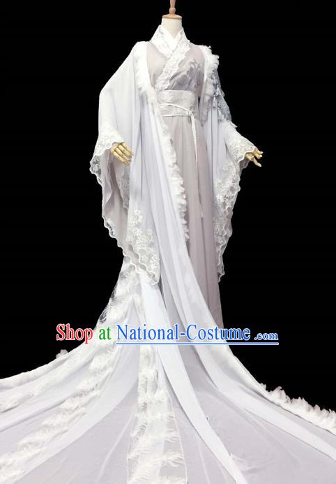 Chinese Ancient Swordsman Hanfu Han Dynasty Imperial Concubine Queen Embroidered Historical Costumes