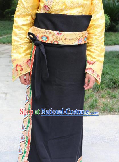 Traditional Chinese Zang Nationality Dance Costume China Tibetan Minority Enthic Clothing