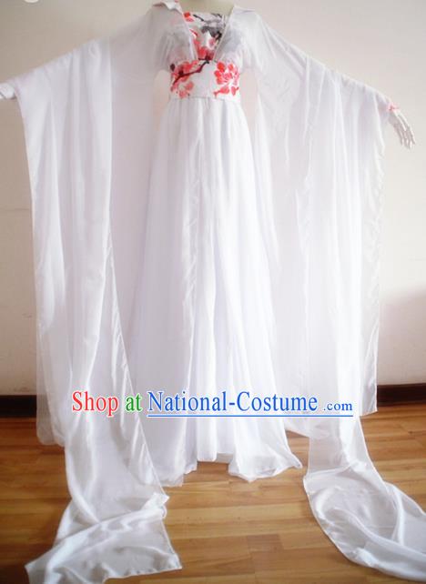 Chinese Ancient Cosplay Princess White Hanfu Dress Traditional Tang Dynasty Palace Lady Costume for Women