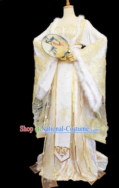 Chinese Ancient Cosplay Imperial Empress Hanfu Dress Traditional Tang Dynasty Queen Embroidered Costume for Women