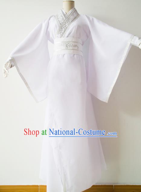 Chinese Ancient Cosplay Scholar Embroidered Costume Han Dynasty Nobility Childe Swordsman Clothing for Men