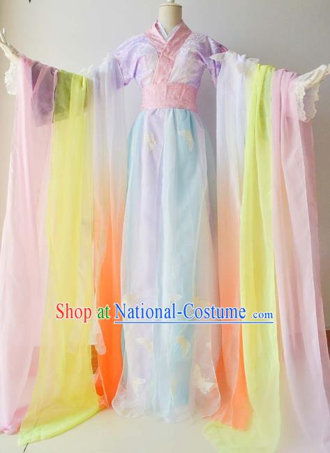 Chinese Traditional Han Dynasty Nobility Lady Hanfu Dress Ancient Swordsman Costume for Women