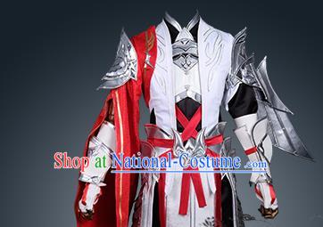 Chinese Ancient Cosplay Costume Nobility Childe Swordsman Body Armour Clothing for Men