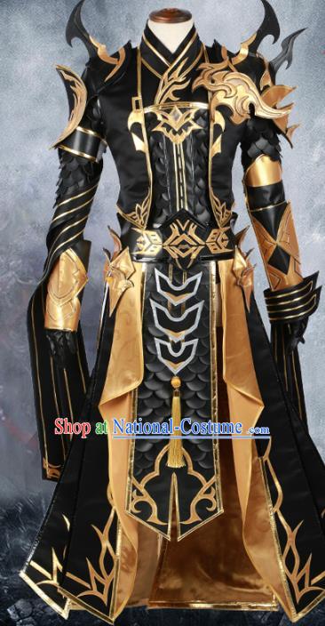 Chinese Ancient Cosplay General Warrior Costume Swordsman Body Armour for Men