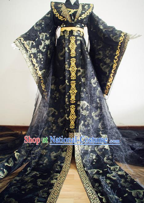 Chinese Ancient Cosplay Royal Highness Embroidered Costume Han Dynasty Swordsman Clothing for Men