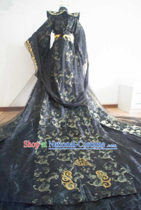 Chinese Ancient Swordsman Hanfu Han Dynasty Imperial Concubine Queen Embroidered Historical Costumes