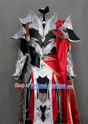 Chinese Ancient General Warrior Costume Body Armor Cosplay Swordsman Clothing for Men