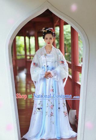 Chinese Ancient Song Dynasty Princess Dress Nobility Lady Embroidered Costume for Women