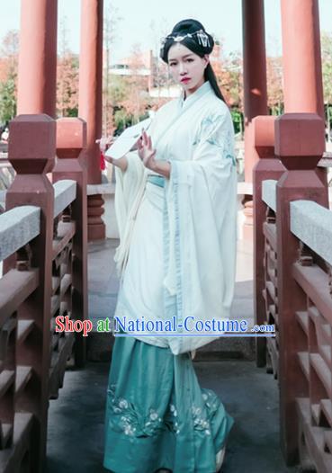 Chinese Ancient Palace Lady Hanfu Han Dynasty Imperial Concubine Queen Embroidered Historical Costumes