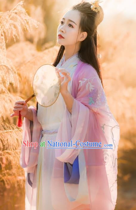 Chinese Ancient Palace Lady Hanfu Han Dynasty Imperial Concubine Queen Embroidered Historical Costumes