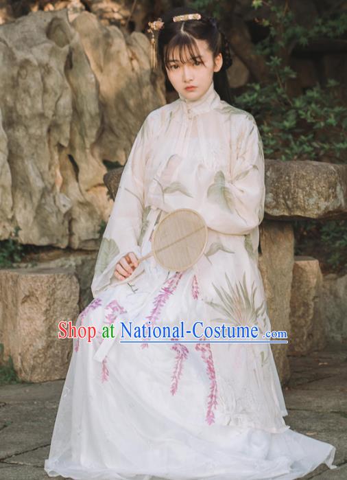 Chinese Ancient Palace Lady Hanfu Han Dynasty Imperial Concubine Queen Embroidered Historical Costumes