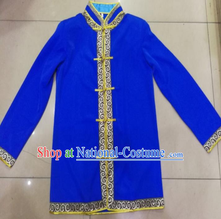 Chinese Traditional Ethnic Shirts Costume, China Mongolian Minority Folk Dance Clothing for Men