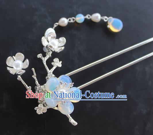 Chinese Ancient Handmade Palace Plum Blossom Hair Clip Hair Accessories Hanfu Tassel Hairpins for Women