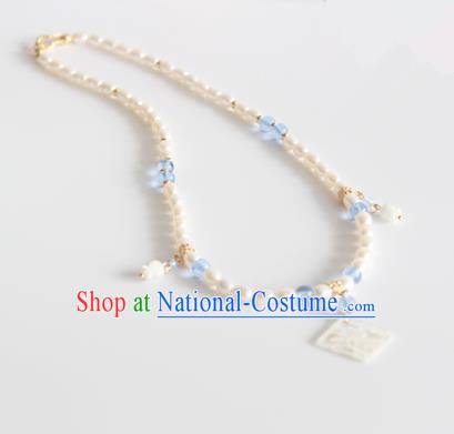 Chinese Ancient Handmade Hanfu Accessories Pearls Necklace for Women