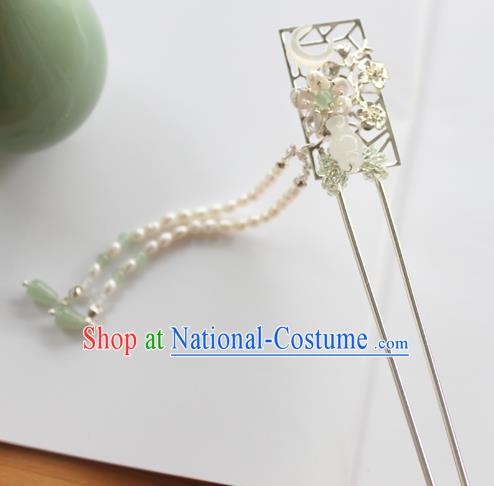 Chinese Ancient Handmade Plum Blossom Moon Hair Clip Hair Accessories Hanfu Hairpins for Women