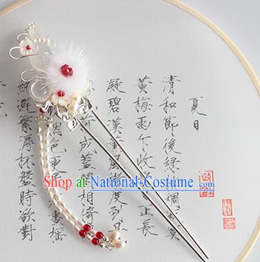 Chinese Ancient Handmade Classical Pearls Tassel Hair Clip Hair Accessories Hanfu Hairpins for Women