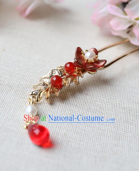 Chinese Ancient Handmade Bride Hair Clip Classical Hair Accessories Hanfu Hairpins for Women