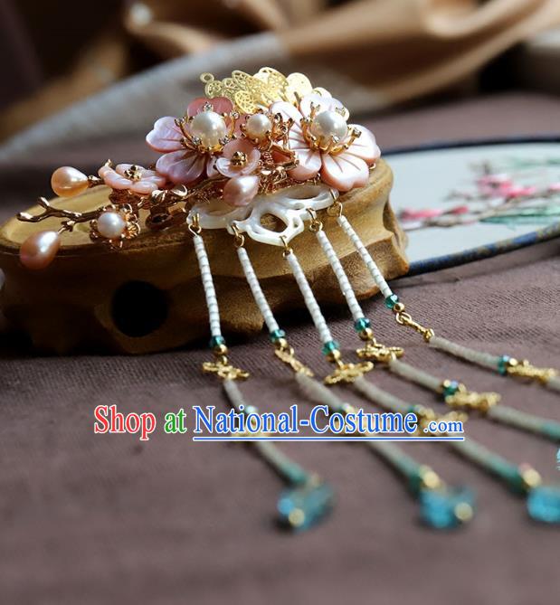 Chinese Ancient Handmade Tassel Step Shake Classical Hair Accessories Hanfu Butterfly Hairpins for Women