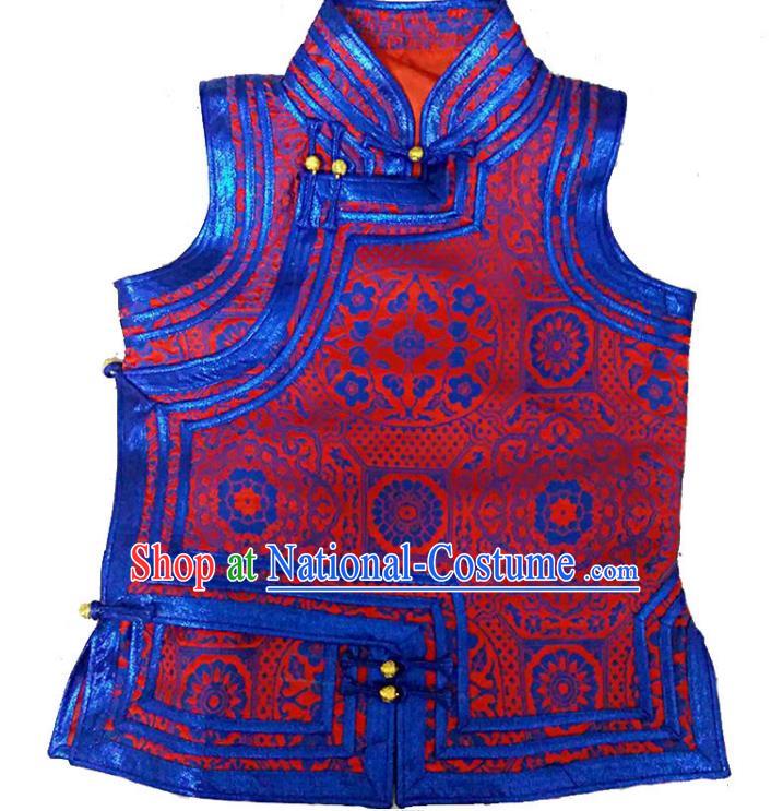 Chinese Mongol Nationality Vest Costume Traditional Mongolian Minority Dress for Women