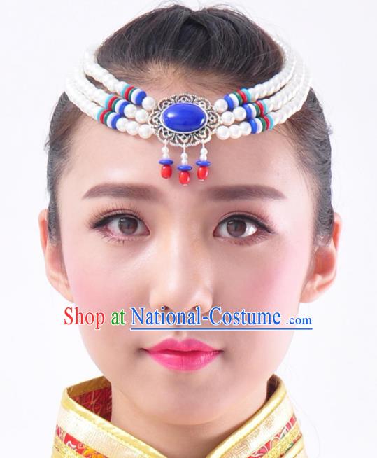 Chinese Handmade Mongol Nationality Hair Accessories Mongolian Minority Hair Clasp for Women