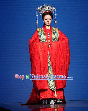 Chinese Ancient Palace Lady Hanfu Han Dynasty Imperial Concubine Queen Embroidered Historical Costumes