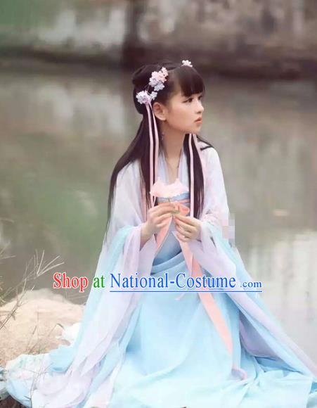 Chinese Ancient Fairy Chang E Hanfu Dress Tang Dynasty Princess Costumes Complete Set