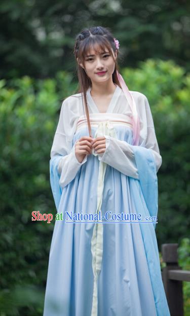 Chinese Ancient Young Lady Hanfu Dress Tang Dynasty Princess Costumes for Women