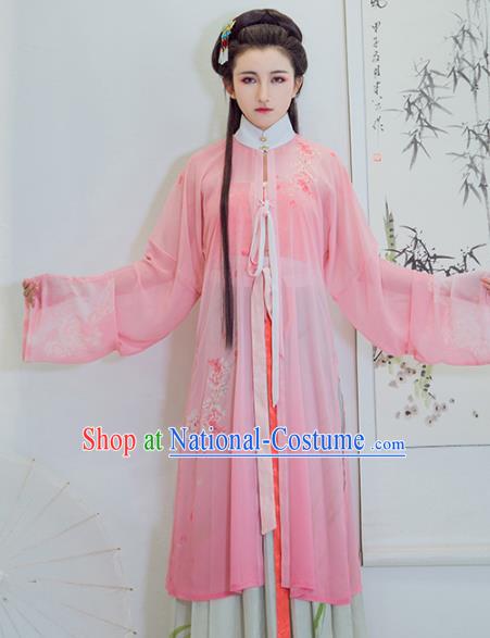 Chinese Ancient Aristocratic Lady Clothing Traditional Ming Dynasty Princess Embroidered Costumes for Women