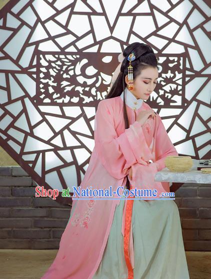 Chinese Ancient Palace Lady Hanfu Han Dynasty Imperial Concubine Queen Embroidered Historical Costumes