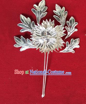 Chinese Traditional Miao Nationality Chrysanthemum Hair Accessories Hairpins Headwear for Women