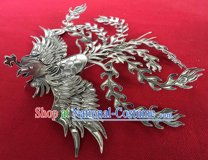 Chinese Traditional Miao Nationality Phoenix Hair Clip Hair Accessories Hairpins Headwear for Women