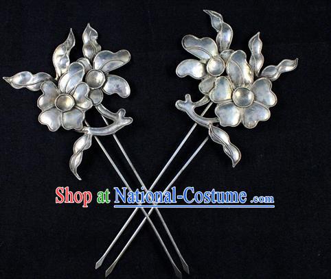 Traditional Chinese Miao Nationality Hanfu Butterfly Flower Hairpins Hair Accessories for Women