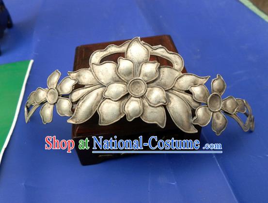 Traditional Chinese Miao Nationality Flowers Hair Crown Hairpins Hair Accessories for Women