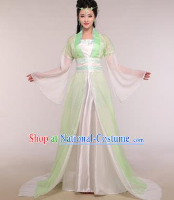 Traditional Chinese Ancient Fairy Costume Tang Dynasty Princess Green Hanfu Dress for Women