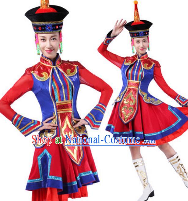 Traditional Chinese Yangge Fan Dance Folk Dance Ethnic Costume Classical Yangko Chorus Modern Dance Dress Halloween Clothing and Shoes